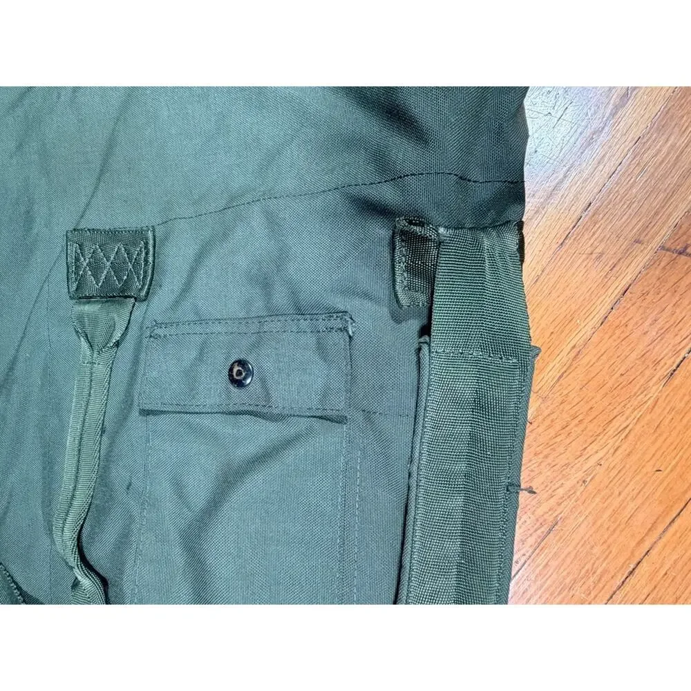Large Olive Green Military-Style Canvas Gear Duffel Bag 40”